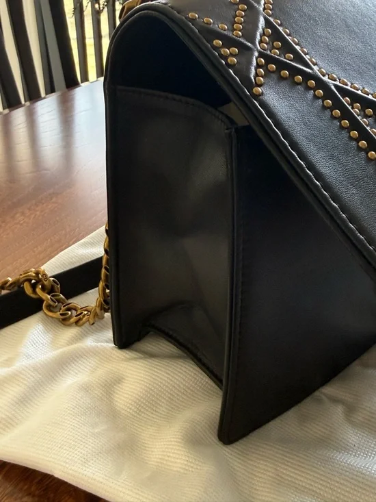 Lambskin Studded Medium Diorama Flap Bag Black Gently Worn - Picture 15 of 16